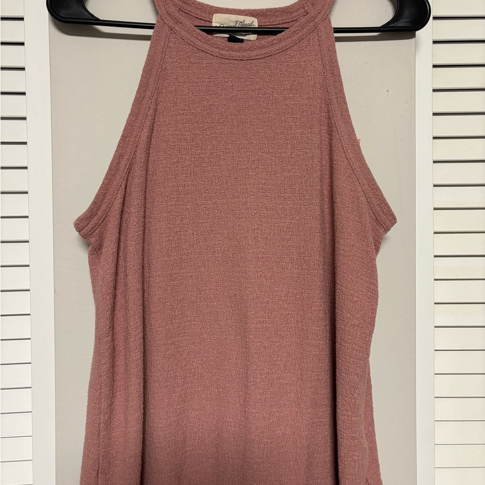 Women's Pink Sleeveless Top